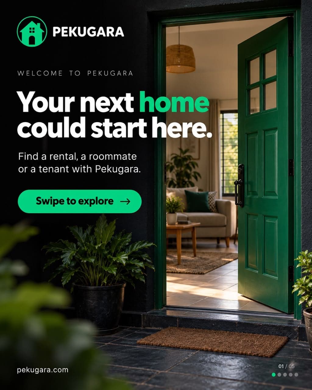 Pekugara: "Your next home could start here." Image: Pekugara
